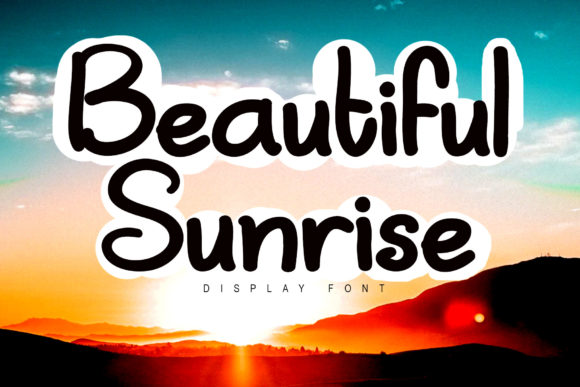 Beautiful Sunrise Font for Web and Digital Design
