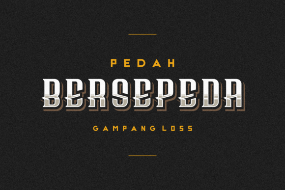 Bersepeda Font: A Unique Display Font for Creative Projects