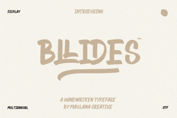 Bllides: A Bold Display Font for Modern Editorial Design