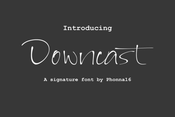 Downcast: A Delicate Font for Elegant Branding