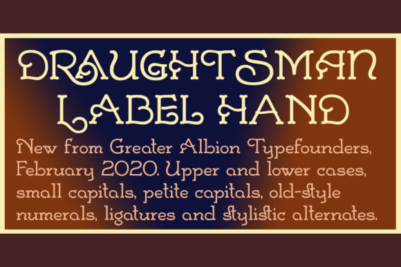 Draughtsman Label Hand: A Vintage Font for Creative Projects