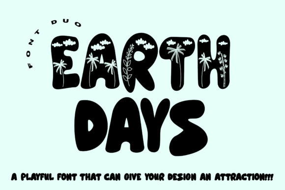 Earth Days Font for Creative Craft Projects