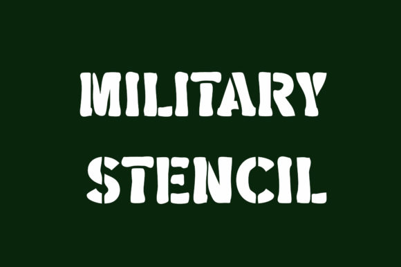 Military Stencil: A Bold Display Font for Creative Branding