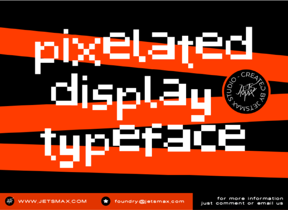 Pixelated Display Font for Modern Editorial Design
