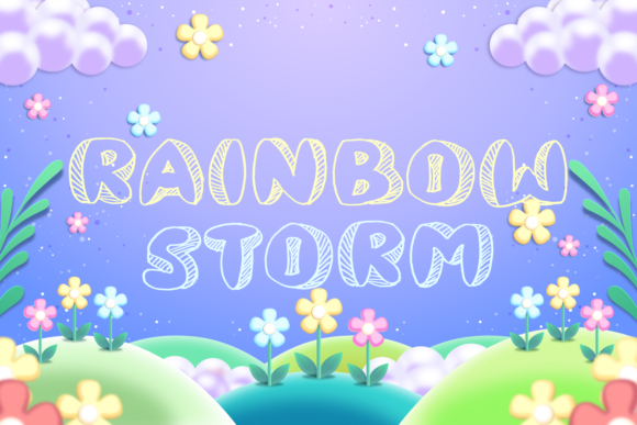 Rainbow Storm Font: A Playful Display Font for Creative Projects
